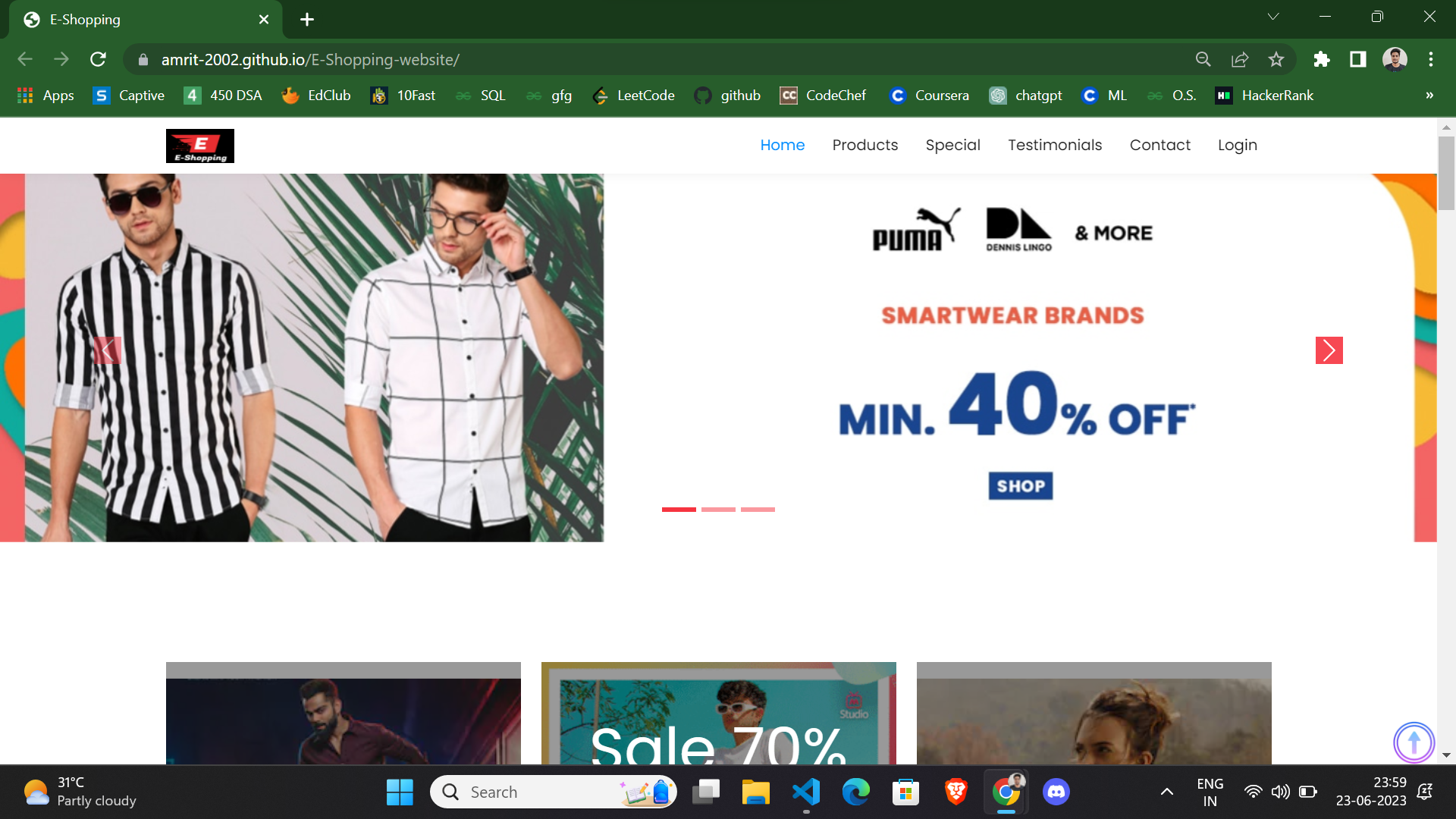 E-commerce website